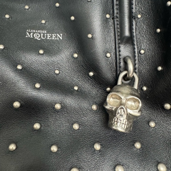 Alexander McQueen Black Studded Women's Tote - Picture 9 of 12